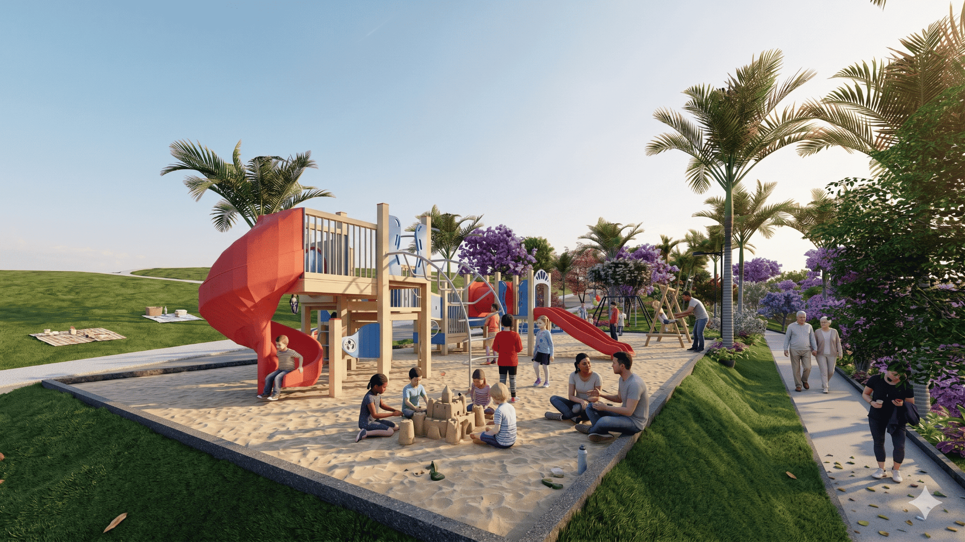 Playground moderno do Lagos Residencial